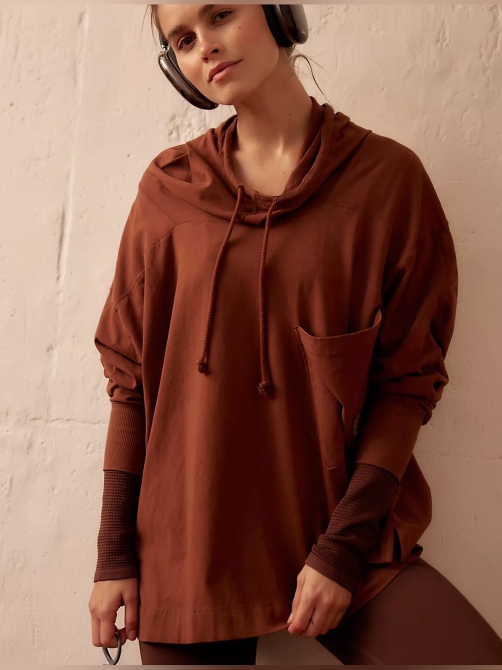 FP Movement Hot Shot Hooded Layer- Argan Oil